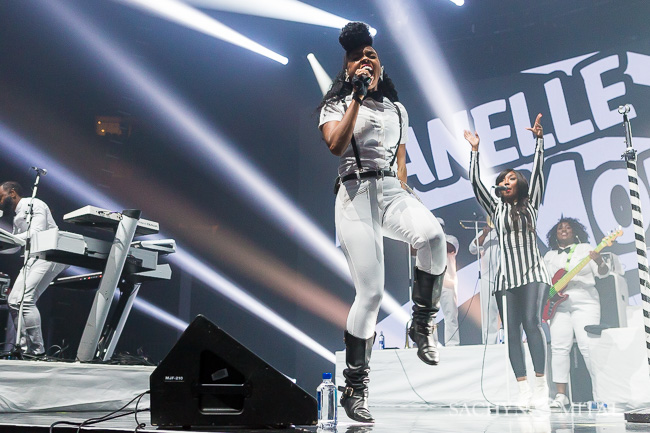 Janelle Monáe opening for Stromae at Madison Square Garden on October 1st 2015.