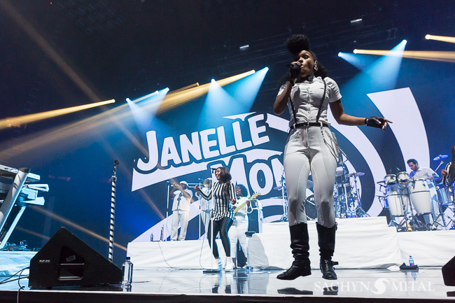 Janelle Monáe opening for Stromae at Madison Square Garden on October 1st 2015.