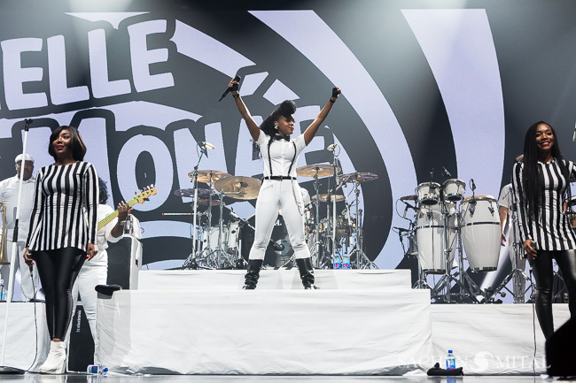 Janelle Monáe opening for Stromae at Madison Square Garden on October 1st 2015.